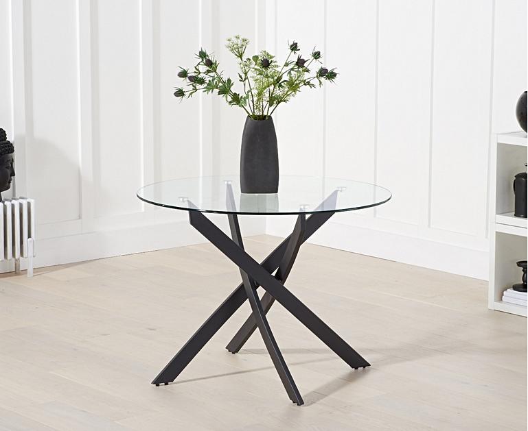 Mara 100cm Round Glass Dining Table