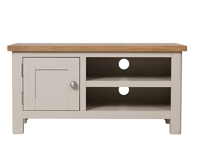 Cole Oak and Truffle Grey TV Unit Oak Furniture Superstore
