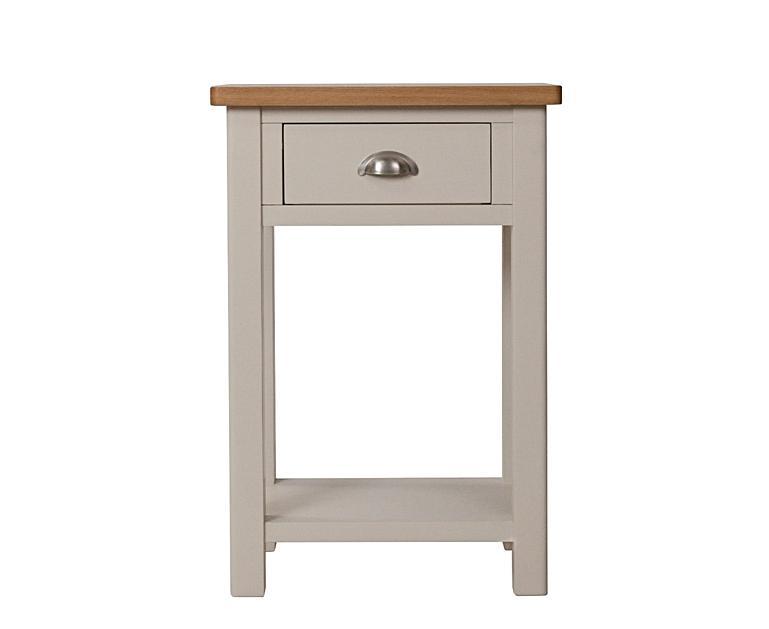 Cole Oak and Truffle Grey Telephone Table Oak Furniture Superstore