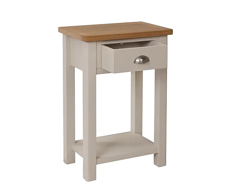 Cole Oak and Truffle Grey Telephone Table Oak Furniture Superstore