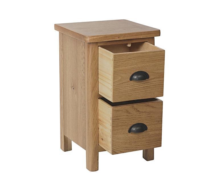 Noah Small Rustic Oak Bedside Table