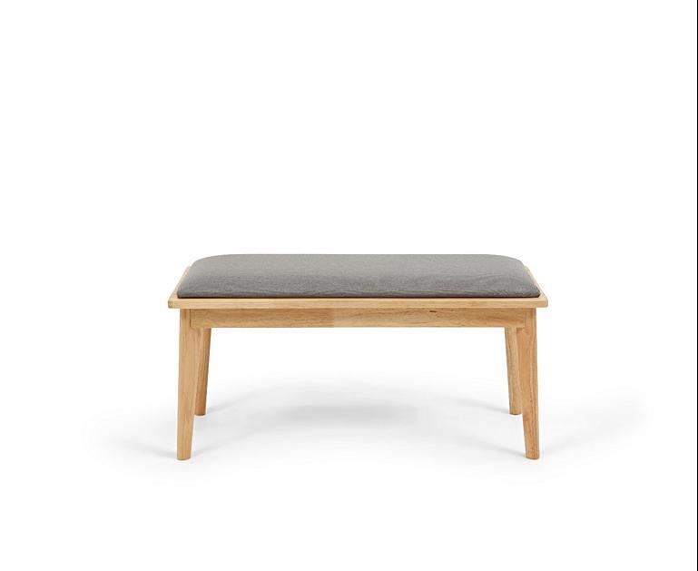 Sacha Grey and Oak Dining Bench
