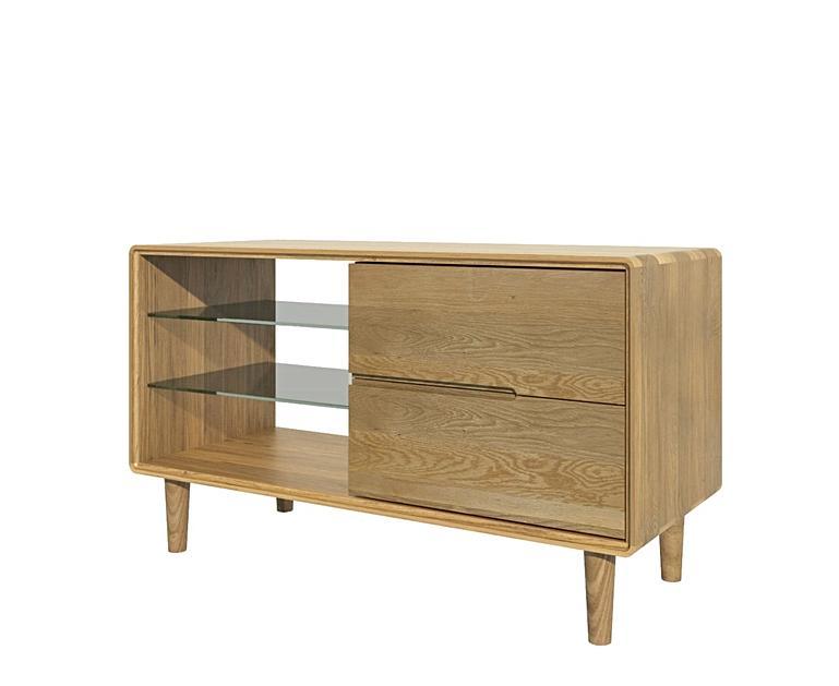 Scandic Small TV Unit Oak Furniture Superstore