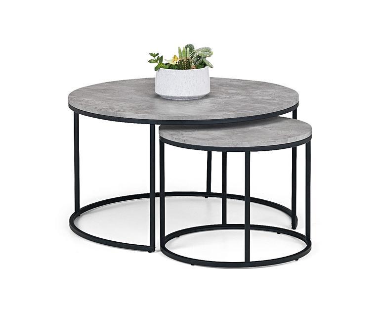 Staten Concrete Round Nesting Coffee Table