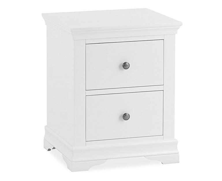 Brooklyn White Large Bedside Table The bedroom should be the ultimate haven of the home, ensure that it is dressed to perfection with a stylish bedside table.