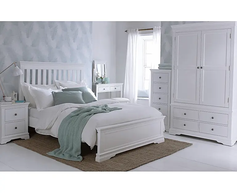 Brooklyn White Super King Size Bed Oak Furniture Superstore