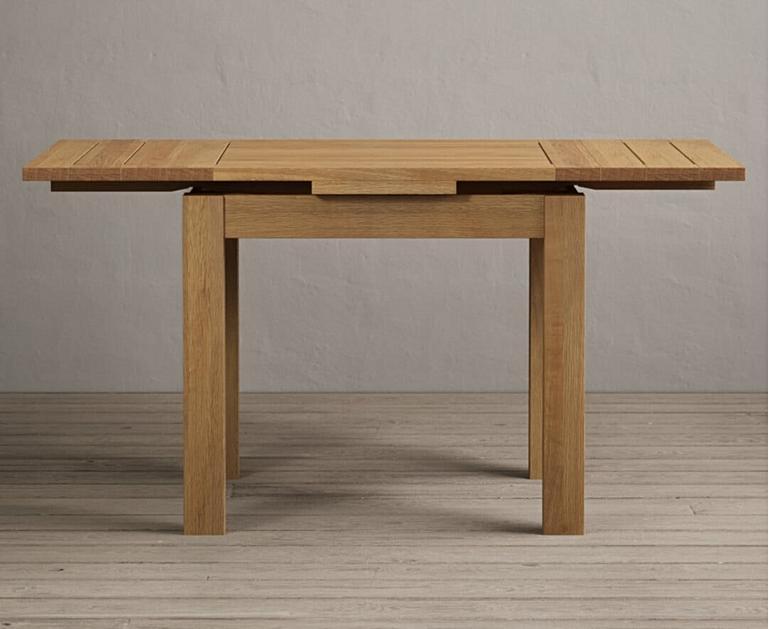 Extending Buxton 90cm Solid Oak Dining Table Oak Furniture Superstore