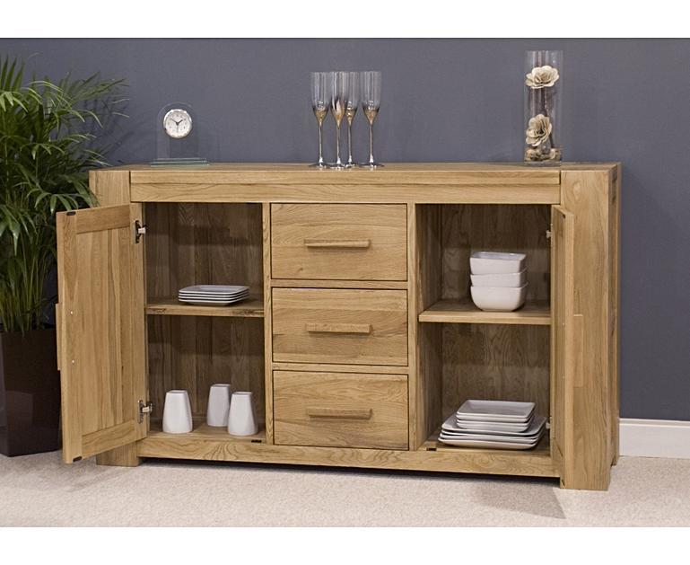 Milan 140cm Oak Sideboard Oak Furniture Superstore