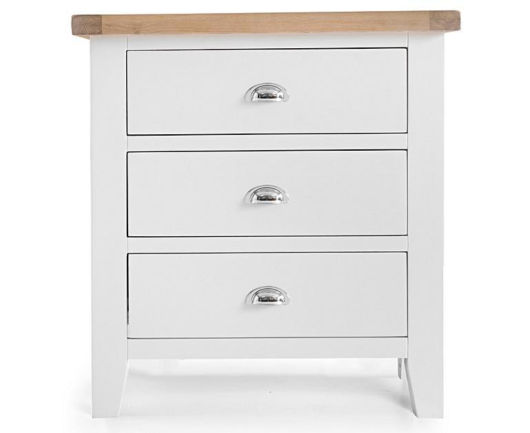 Eden Oak and White 3 Drawer Chest