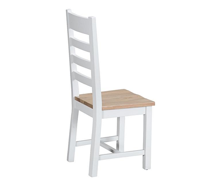 Eden Oak and White 120cm Butterfly Extending Table with Ladder Back Dining Chairs