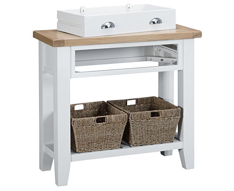 Eden Oak And White Small Console Table