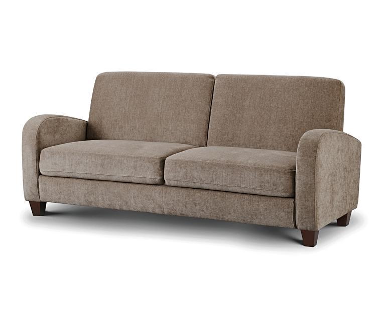 Vesta Mink Chenille 3 Seater Sofa Oak Furniture Superstore