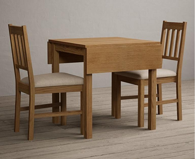 Extending York 70cm Solid Oak Dining Table with York Chairs | Oak Furniture Superstore