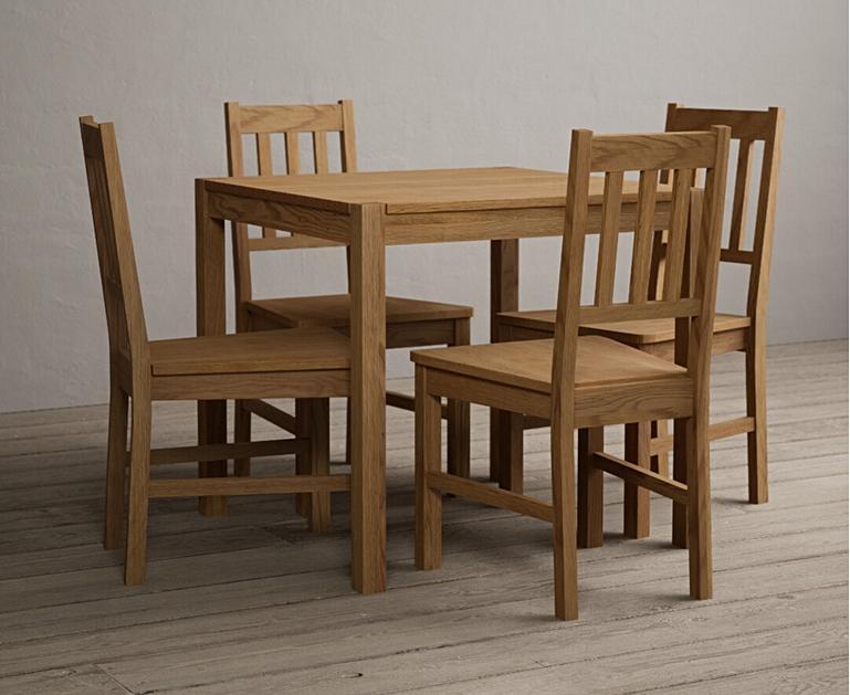 York 80cm Solid Oak Dining Table with York Chairs | Oak Furniture