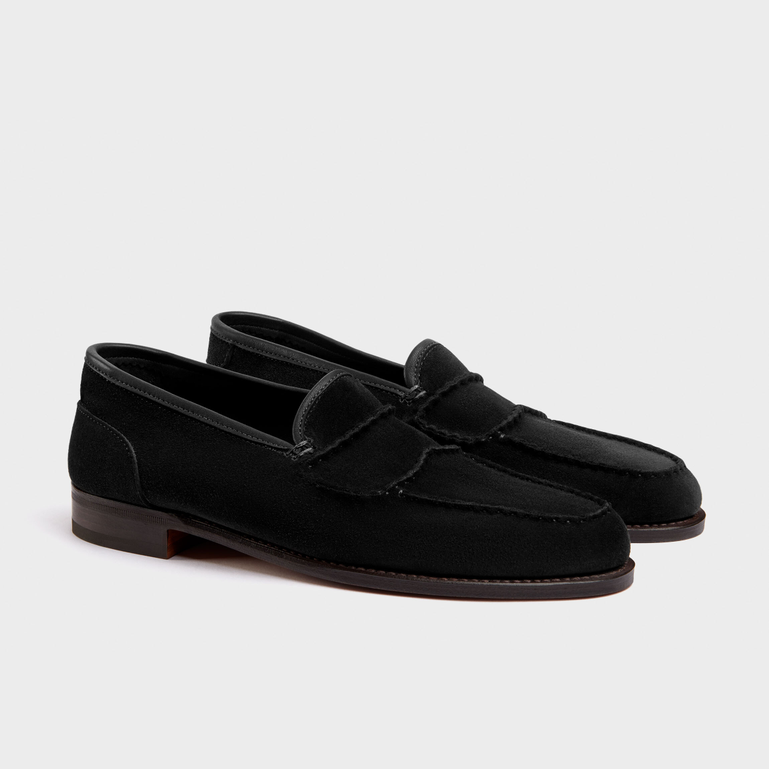 雑誌掲載　JOHN LOBB Bath スエード　ローファー　7 グレージュ 雑誌掲載 JOHN LOBB Bath スエード ローファー 7 グレージュ
