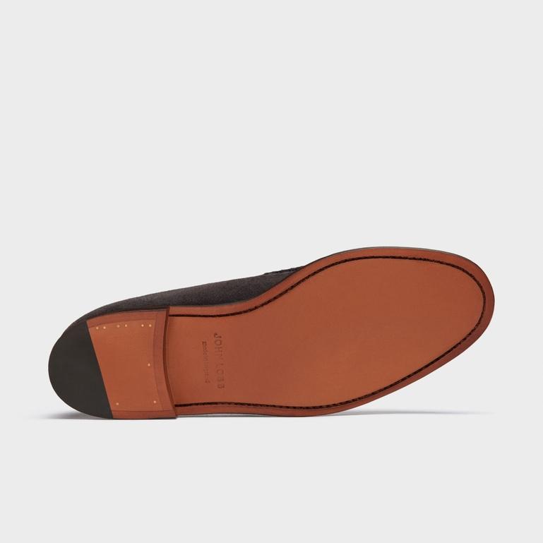 雑誌掲載　JOHN LOBB Bath スエード　ローファー　7 グレージュ Bath time