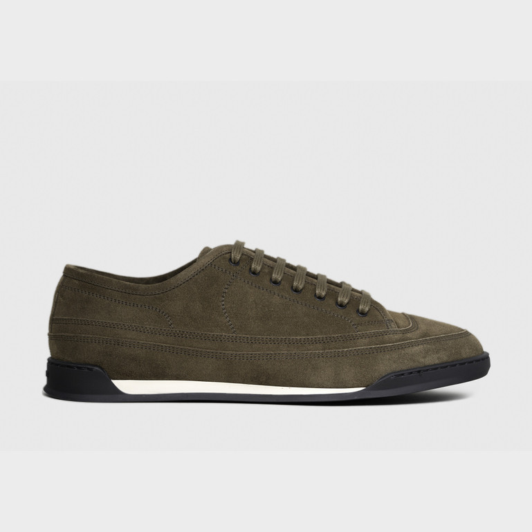 JOHN LOBB スニーカー COURT AA8ABCL court_suede_olive_side_4.jpg