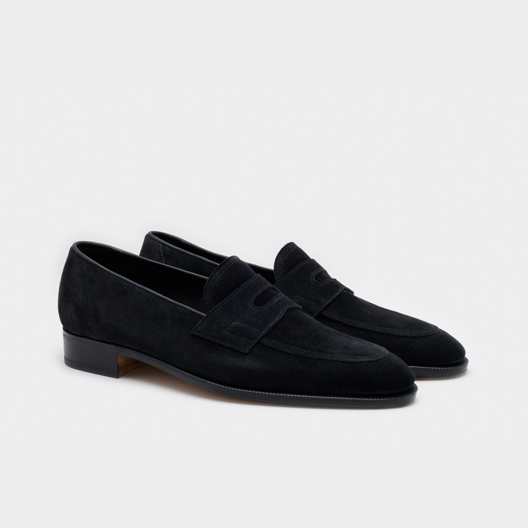 JOHN LOBB ジョンロブ ブラック スウェード スリッポン ローファー Mens Luxury Shoes | James | John Lobb シューズ
