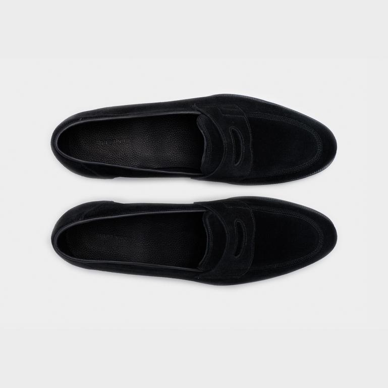 JOHN LOBB ジョンロブ ブラック スウェード スリッポン ローファー Mens Luxury Shoes | James | John Lobb シューズ