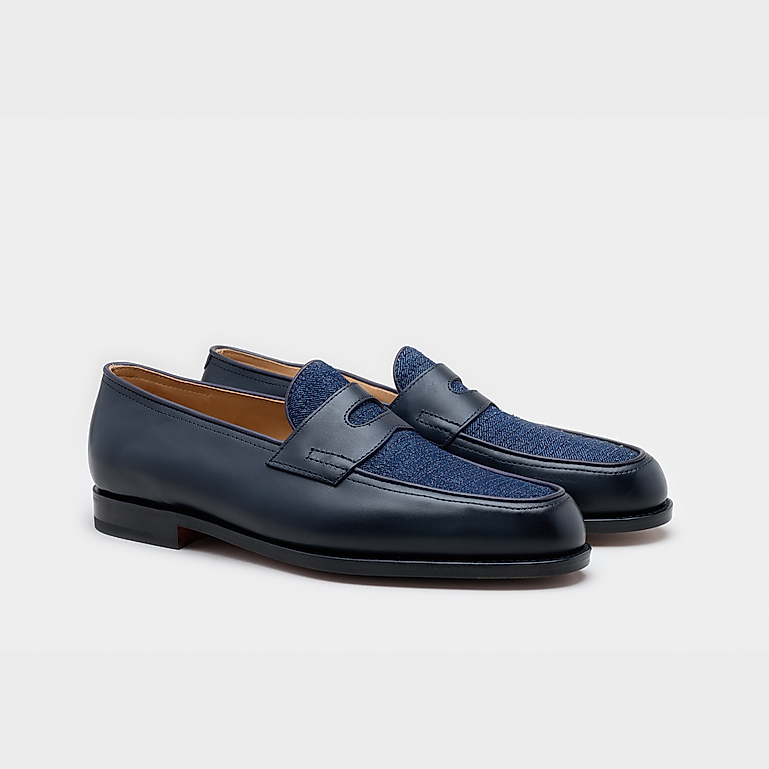 ジョンロブ John Lobb ネイビー スエード デッキシューズ Mens Luxury