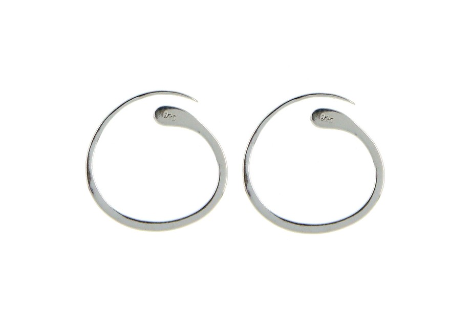 Silver Silver Loop Earrings | Oliver Bonas