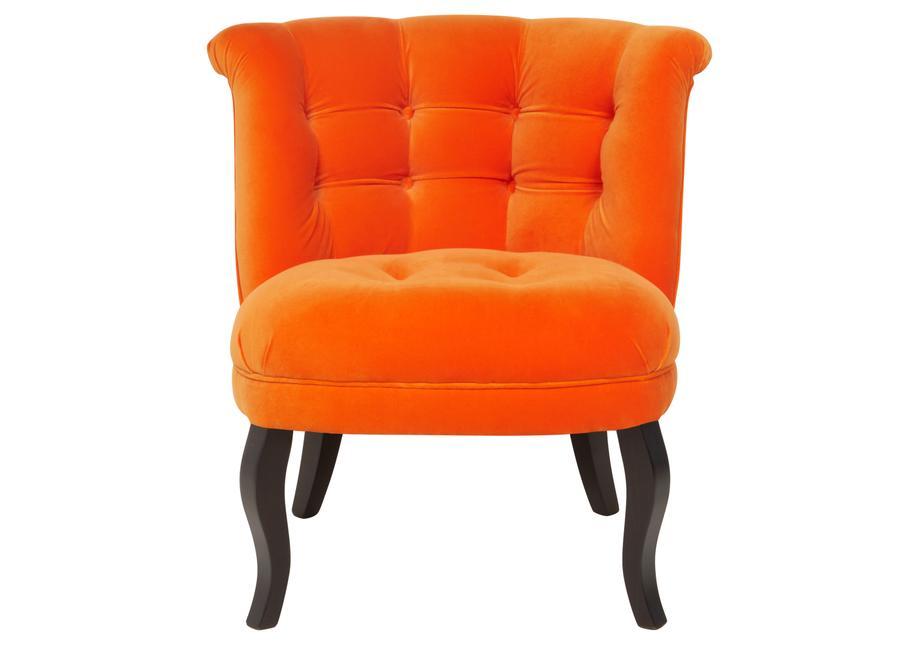 Orange Velvet Tub Chair Oliver Bonas
