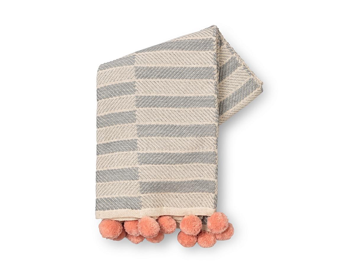 Woven Stripe Pom Pom Throw All Oliver Bonas