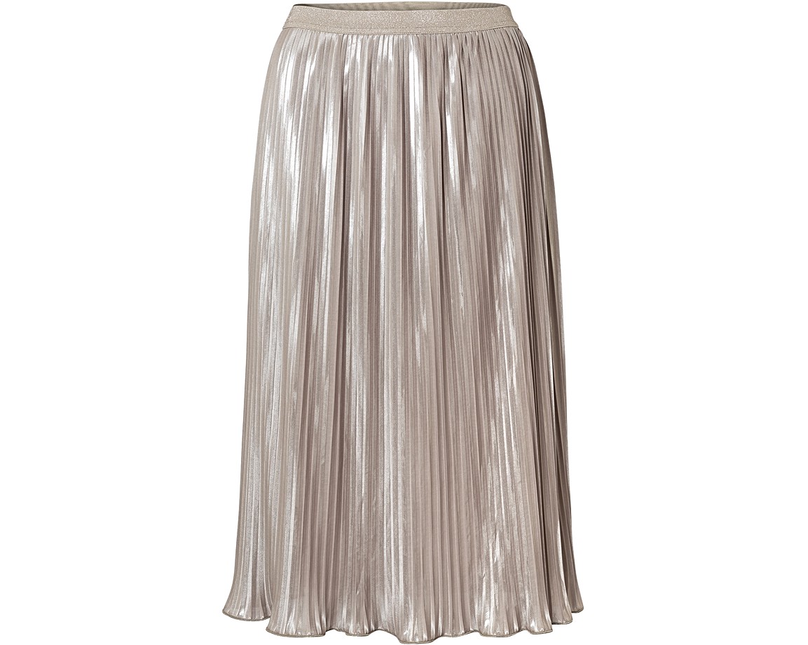 Gold Nel Metallic Pleated Skirt | Oliver Bonas