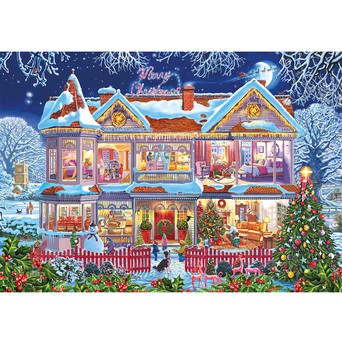 The Christmas House 1000 piece puzzle by Ravensburger