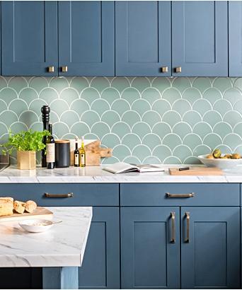 Syren Topps Tiles Whether you're after modern glass or classic tiles, your choice of backsplash can add a real wow factor. syren fresh sage tile