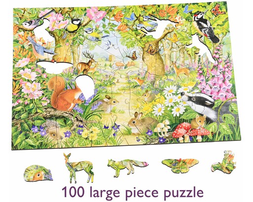 Woodland Forest Shaped 300-Piece Puzzle