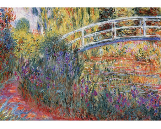 Puzzle pièces très grande taille en bois - Le pont japonais de Monet