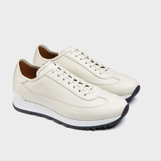 スニーカー John Lobb FOUNDRY II NATURAL CALF FOUNDR (33218) John Lobb Foundry Ii Natural Calf Foundr GR OFF WHITE