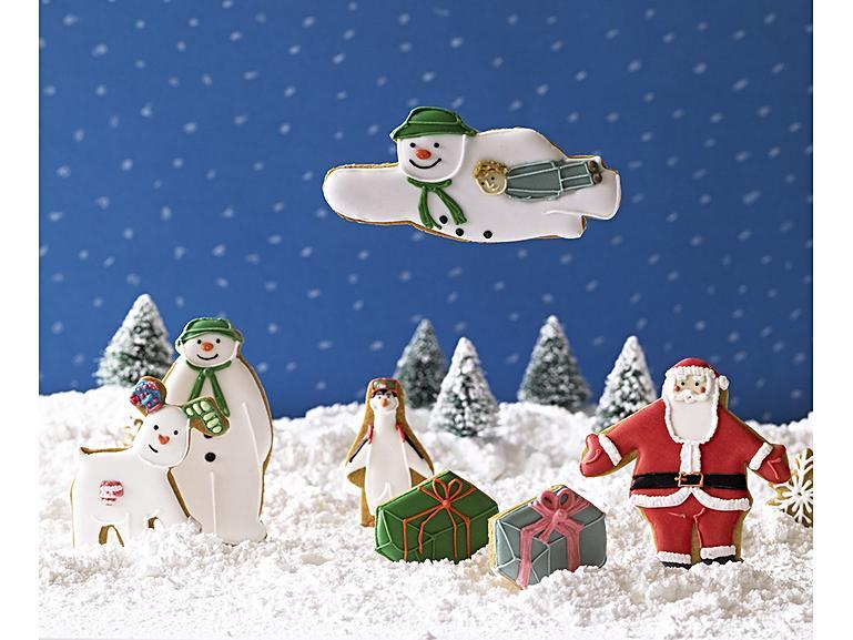 snowman and snowdog light up figures