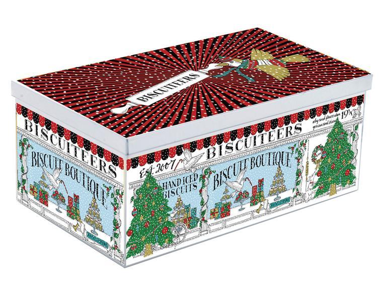 Iced Christmas Mini Biscuit Tin - Biscuiteers