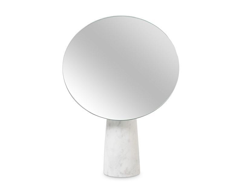 Large Round Marble Stand Mirror All Oliver Bonas