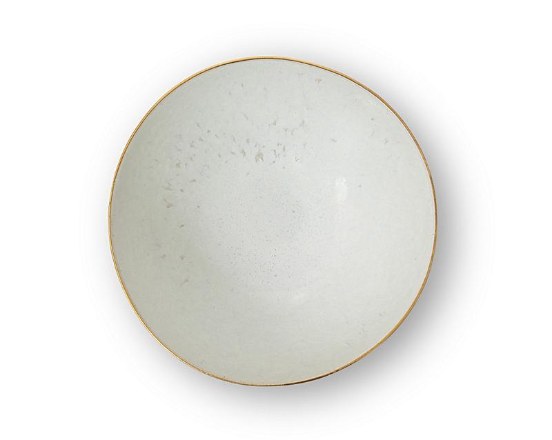 Aurelia White & Gold Serving Bowl Oliver Bonas